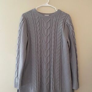 2/$15 M- Chenile Gray Knit Woman's Sweater, Fall, Cozy, Long, Comfortable, Soft